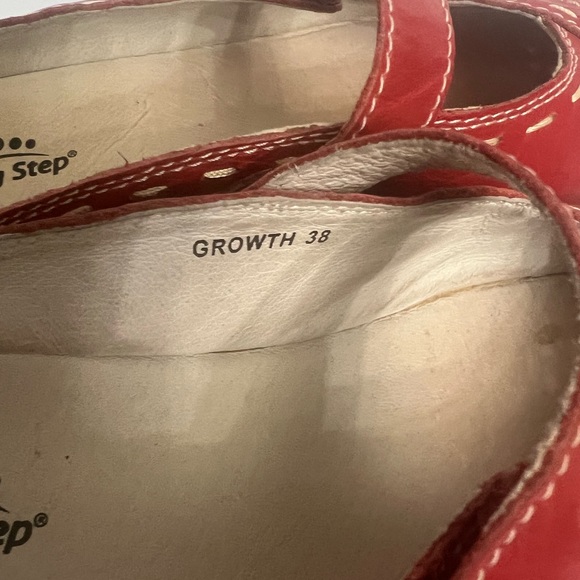 SpringStep Red Leather Mule with Velcro Strap EU 38 US 8 - Picture 4 of 4